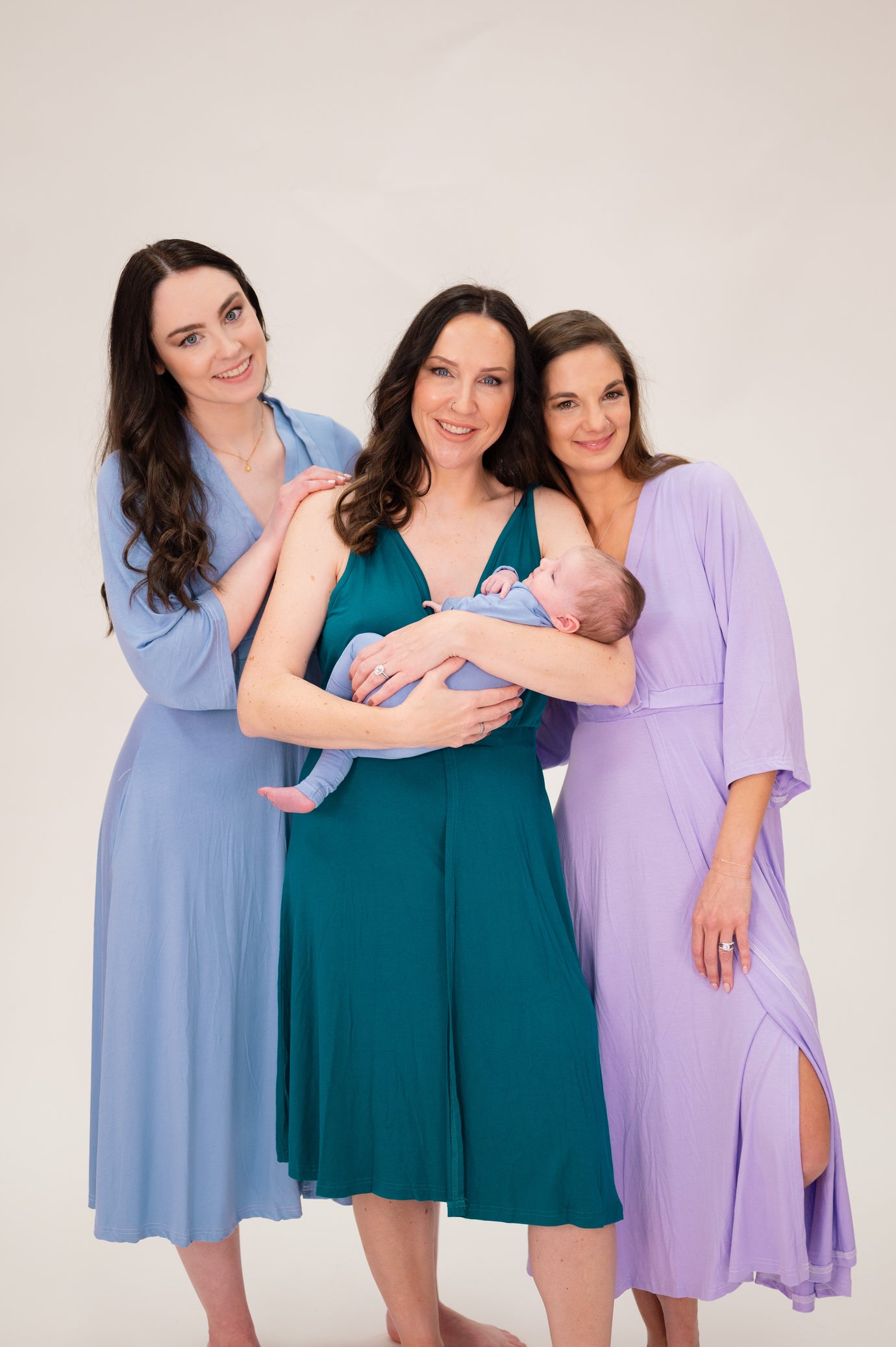 Women dressed in hospital gowns