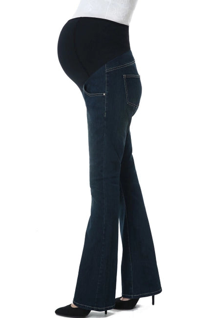 Kimi + Kai Maternity "Leni" Modern Boot Cut Denim Jeans