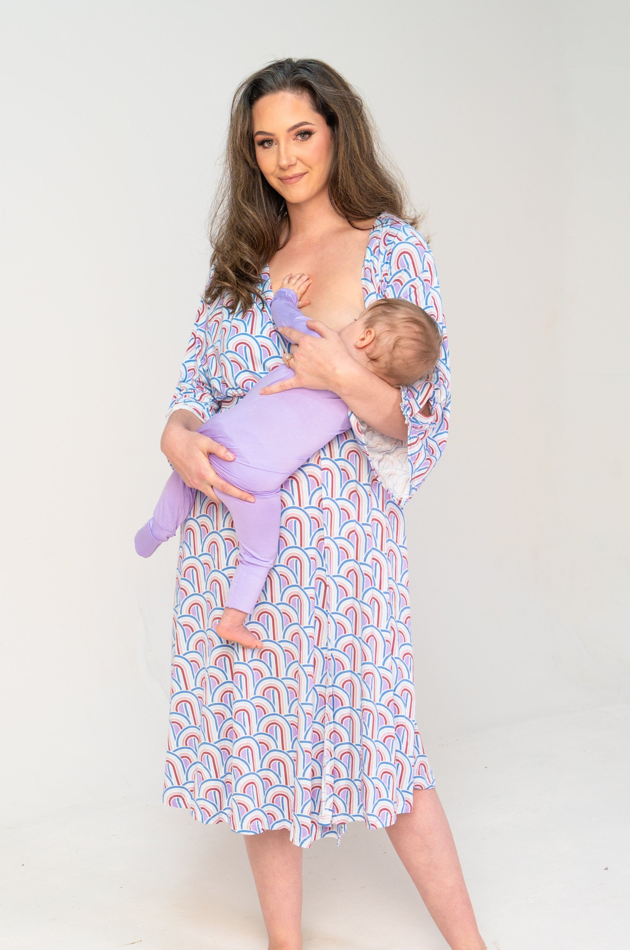 Amelia Labor & Postpartum Gown Rainbow Edition