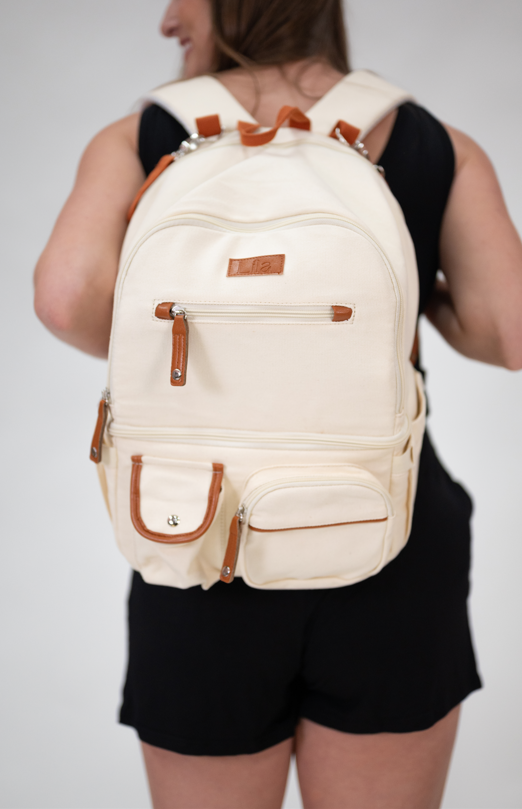 Lila Backpack in Cream