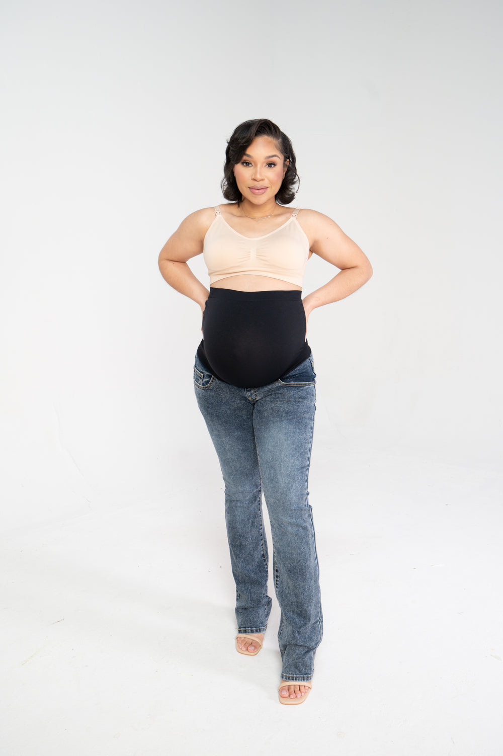 Lila Bootleg Maternity Denim Jeans