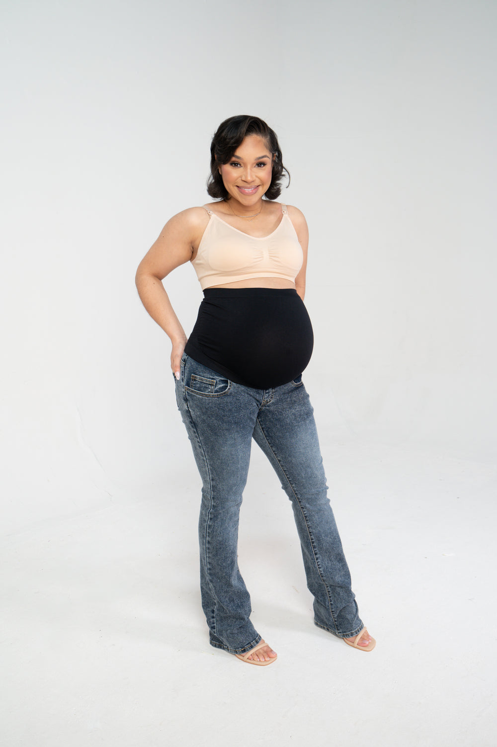 Lila Bootleg Maternity Denim Jeans