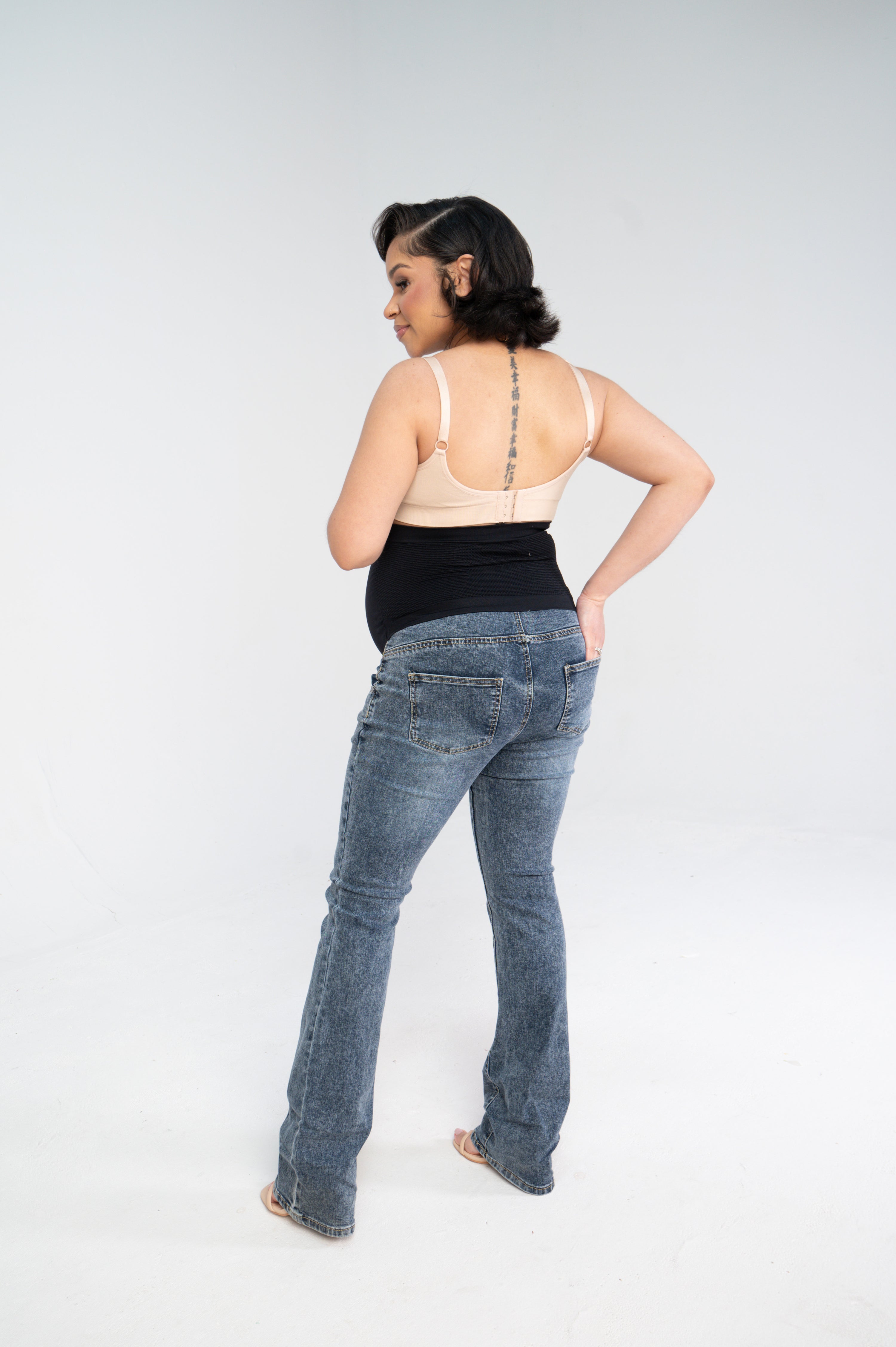 Lila Bootleg Maternity Denim Jeans