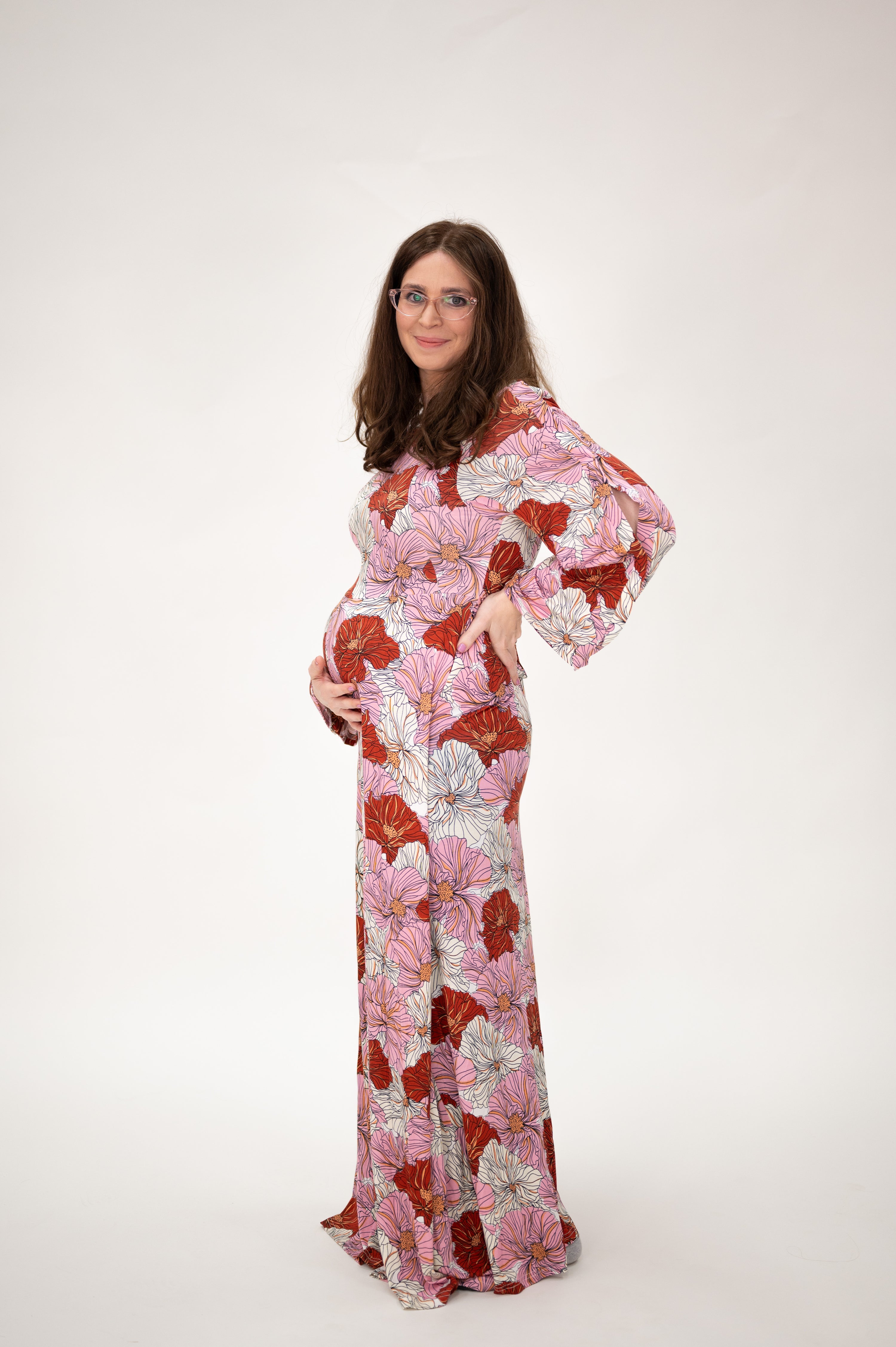 Limited Edition Pink Poppy Birth & Postpartum Gowns