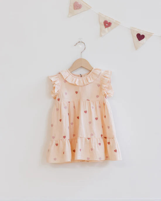 Charlotte Dress Heart Embroidery