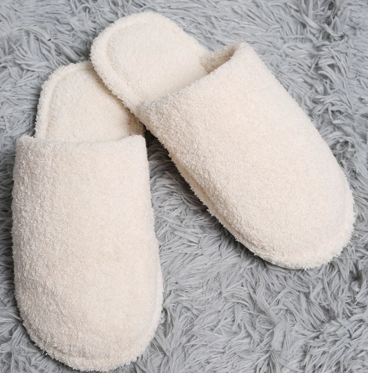 Solid Luxury Soft Home Slippers in Ivory