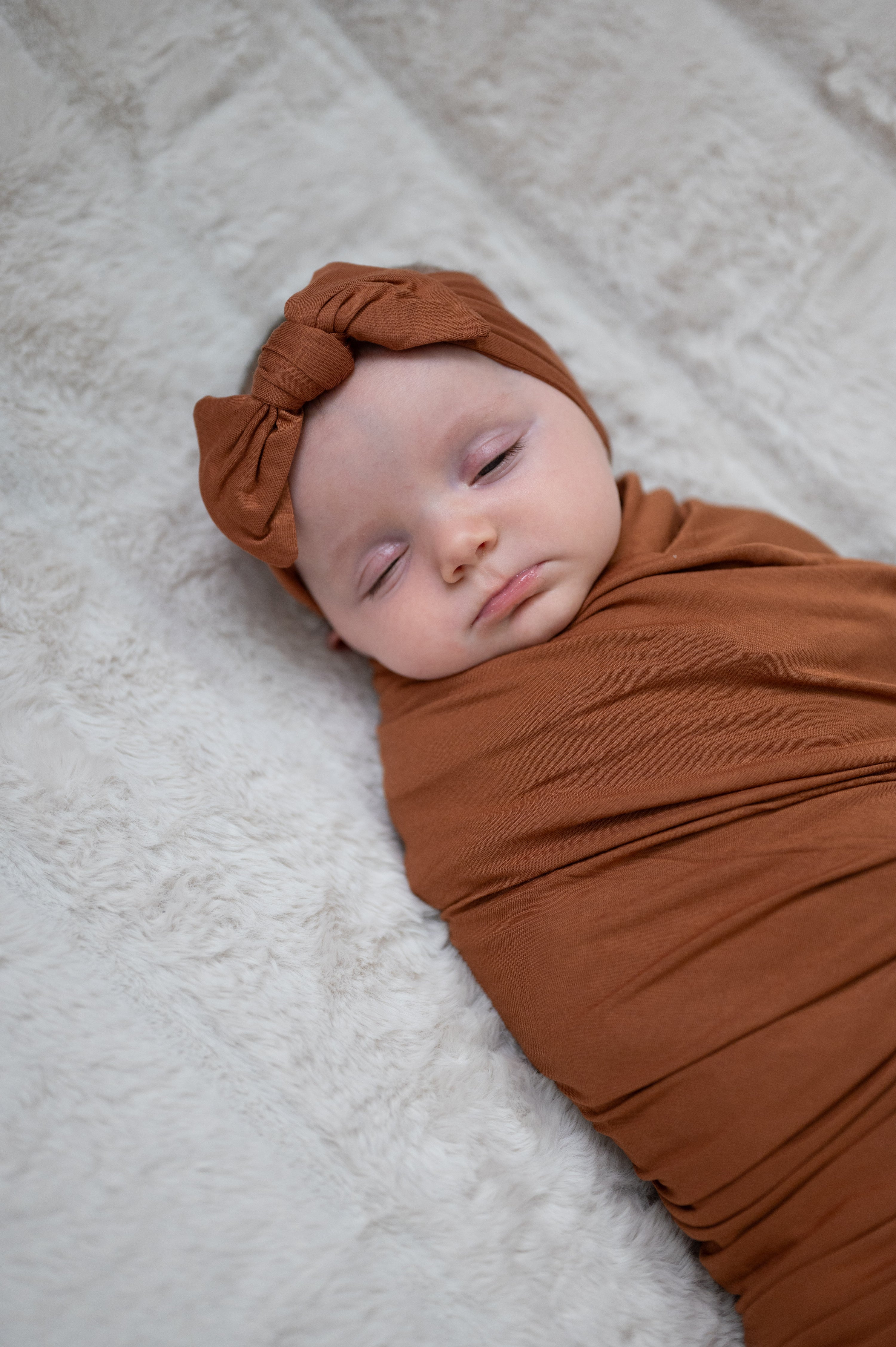 Baby Swaddle Set: Burnt Orange