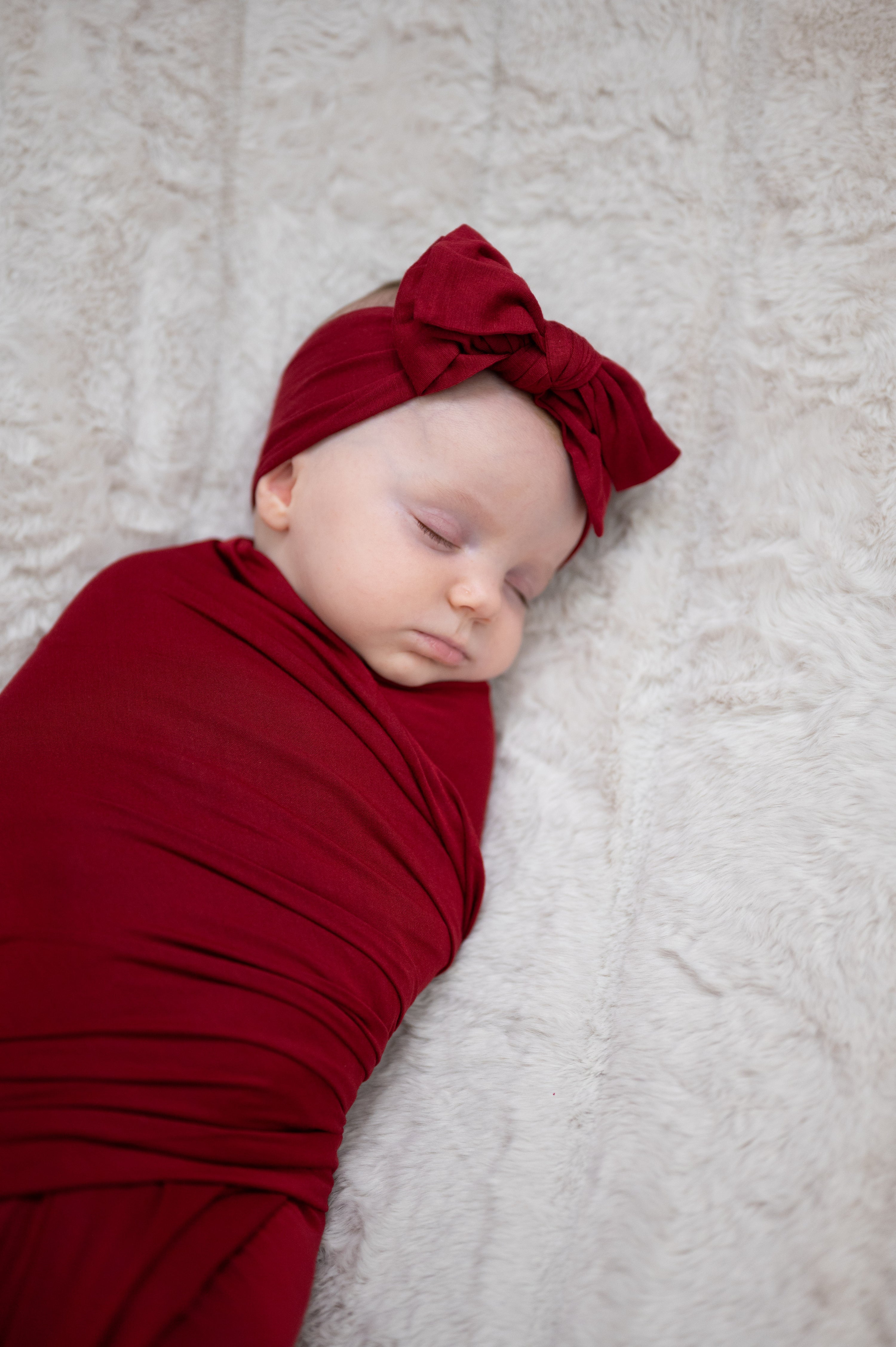 Baby Swaddle Set: Crimson