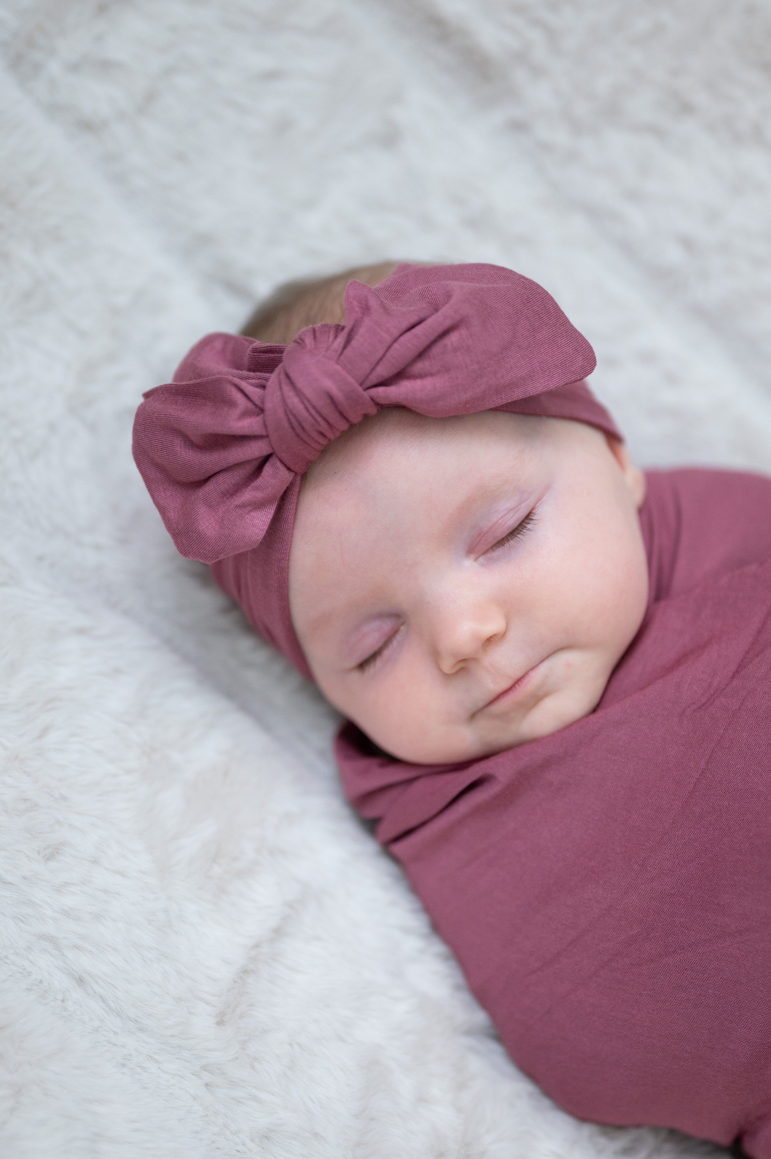 Baby Swaddle Set: Dusty Rose