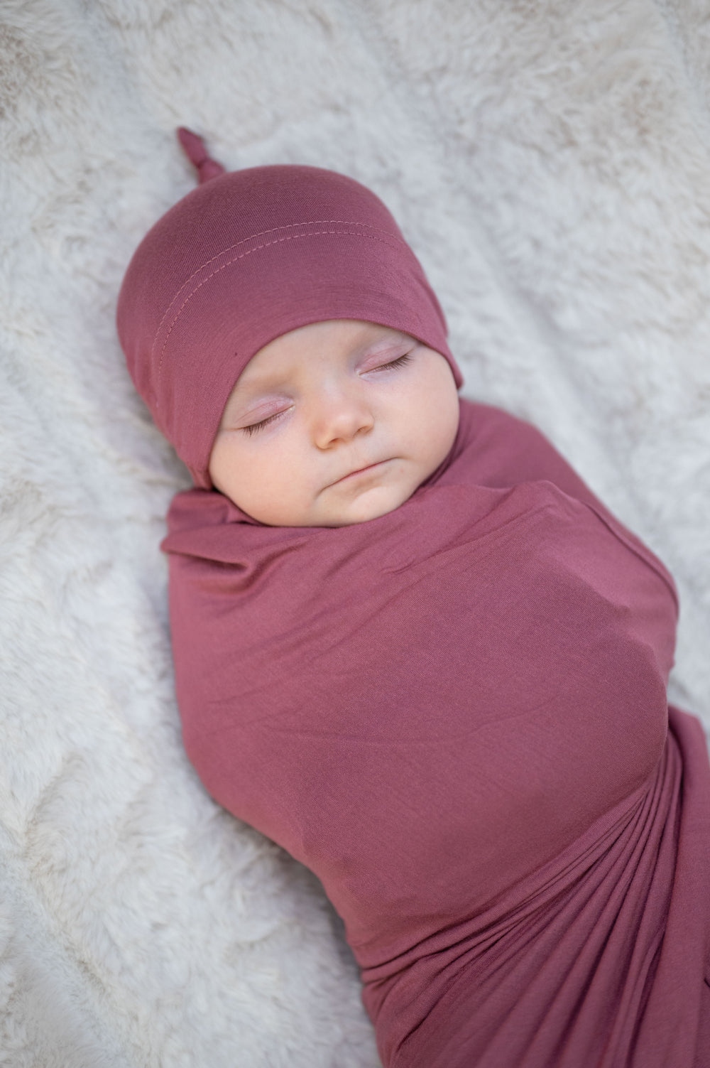 Baby Swaddle Set: Dusty Rose