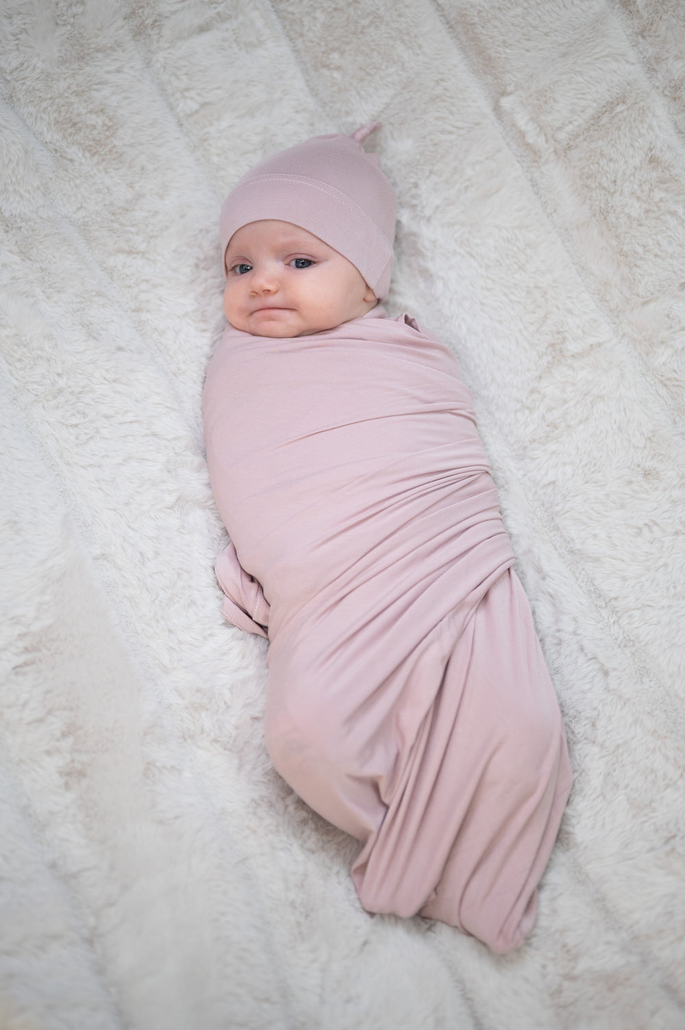 Baby Swaddle Set: Mauve