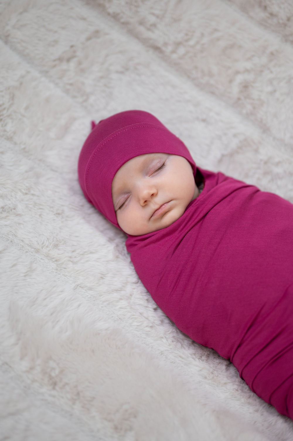 Baby Swaddle Set: Raspberry