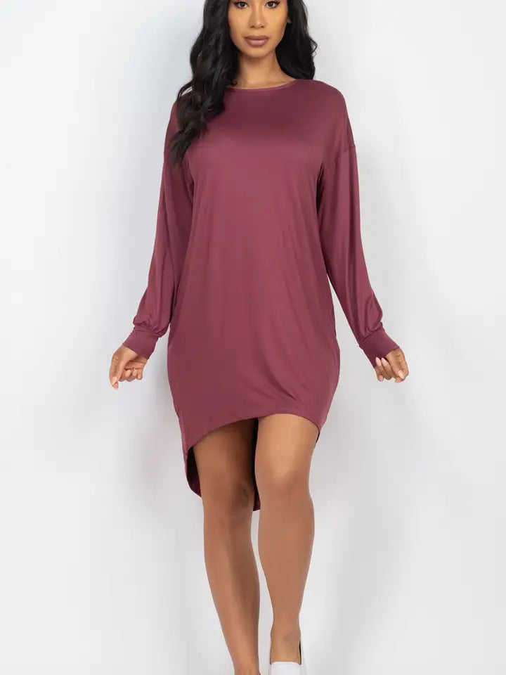 Lazy Loungewear High Low Dress