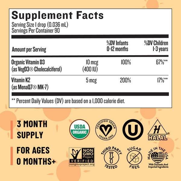 Legendairy Milk Vitamin D3 & K2 Dops