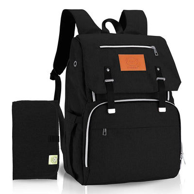 KeaBabies Explorer Diaper Bag Backpack Black