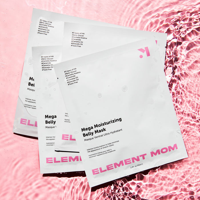 Element Mom-Mega Moisturizing Belly Mask, 4-Pack