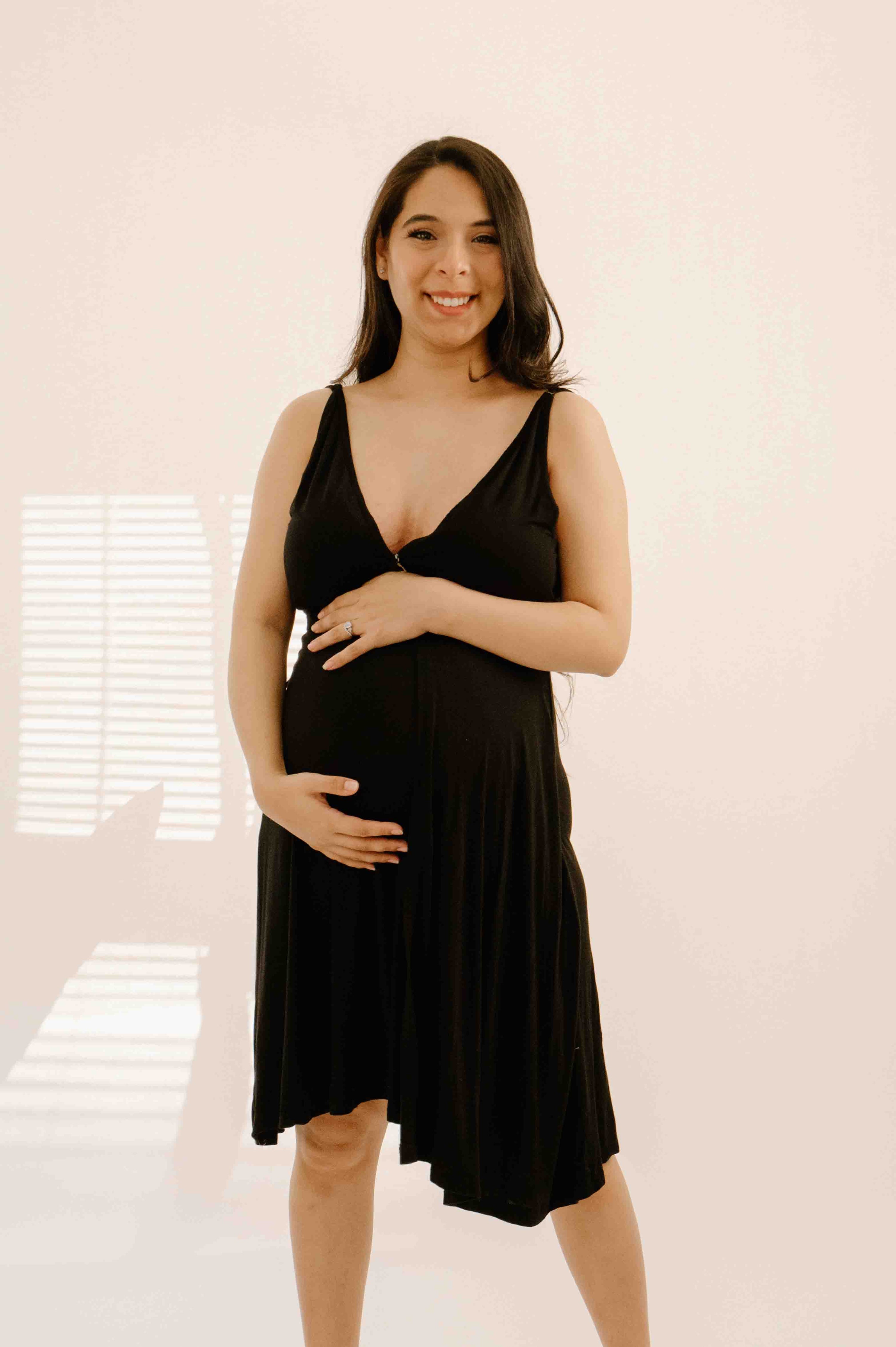Juliet Labor & Postpartum Gown in Black