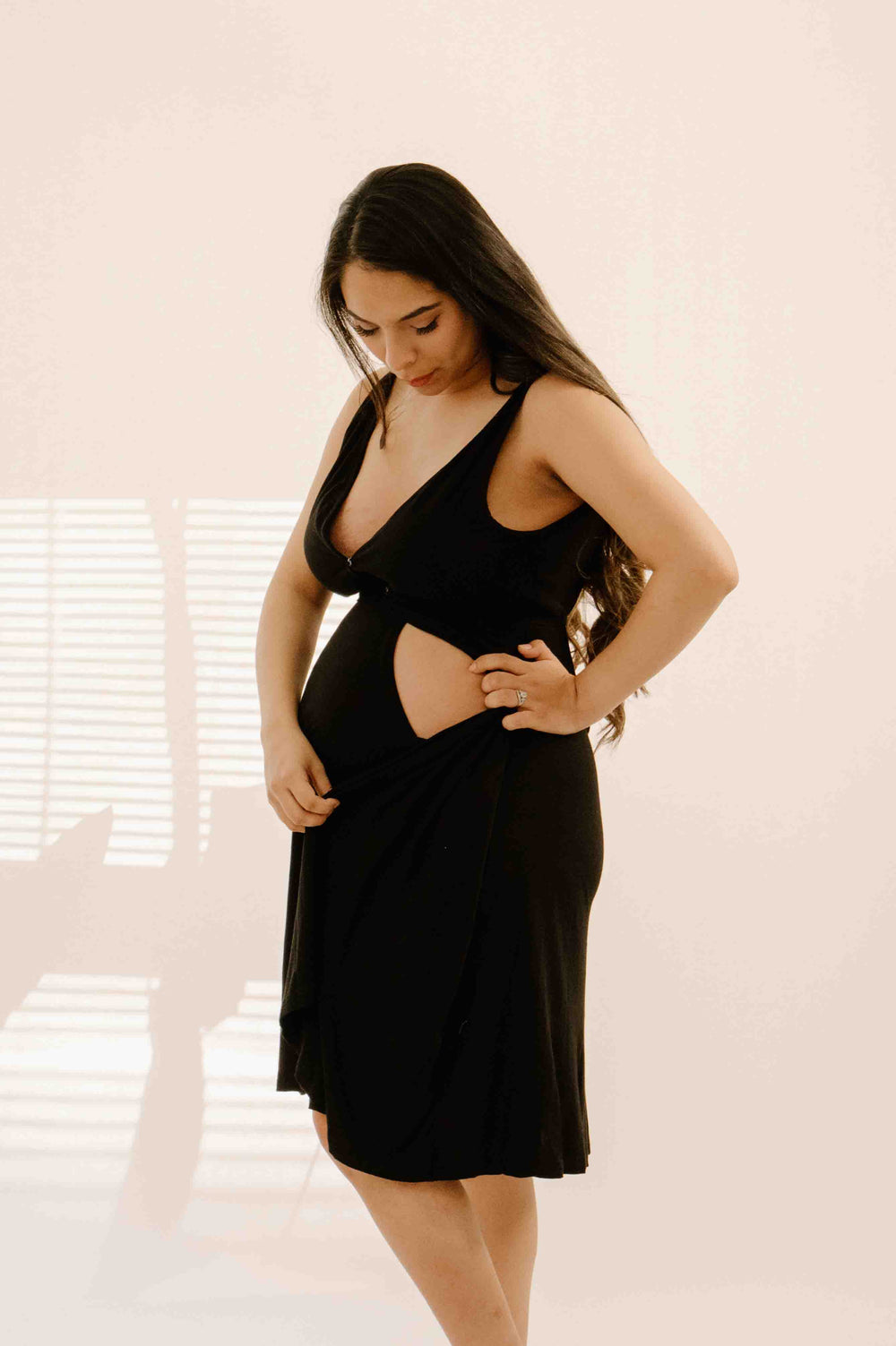 Juliet Labor & Postpartum Gown in Black