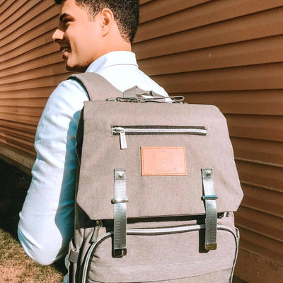 KeaBabies Explorer Diaper Bag Backpack (Classic Gray)
